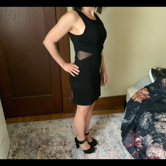 Forever 21 little black dress with mesh cutouts - Picture 3 of 4